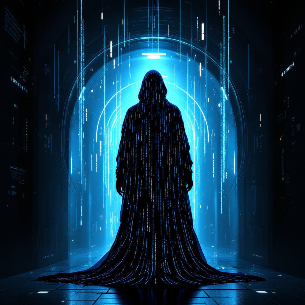An abstract image representing privacy and security