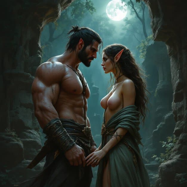 Fantasy NSFW AI-genereret kunsteksempel