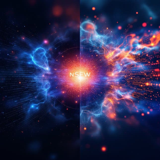 Rappresentazione astratta del codice di elaborazione AI