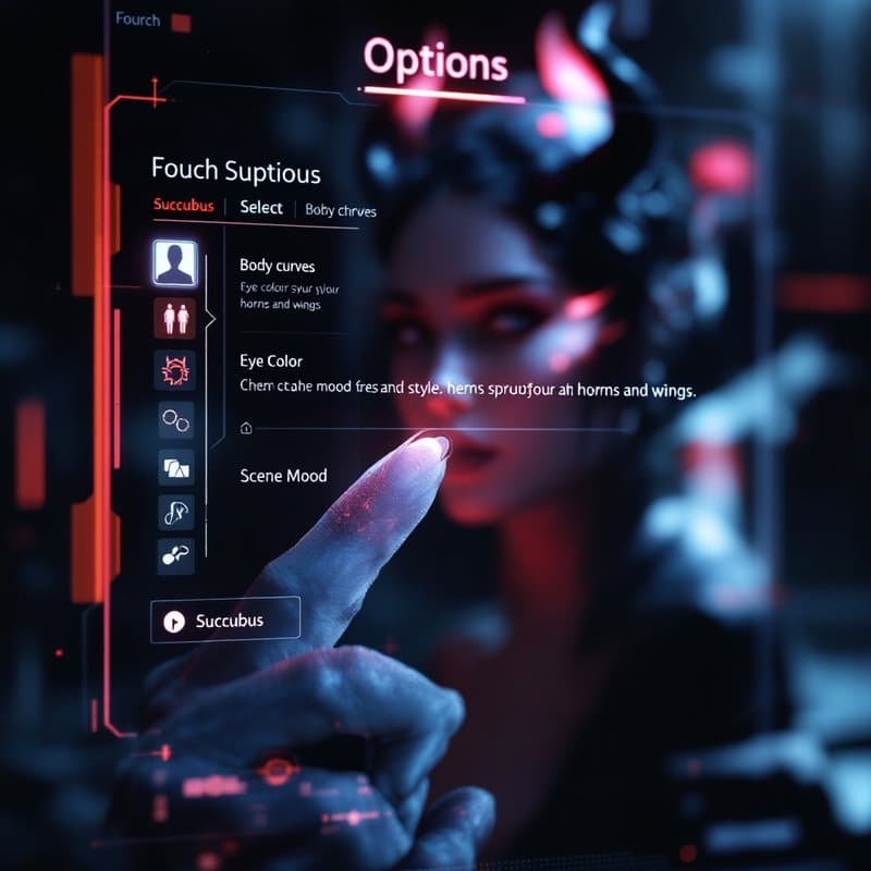 Un'interfaccia utente con varie impostazioni e opzioni
